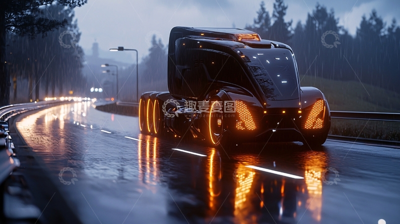 高清大图下载【趣麦麦图】未来卡车
