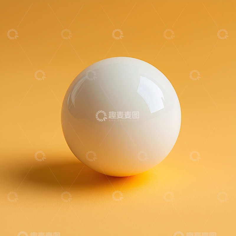 高清大图下载【趣麦麦图】白色光面球体