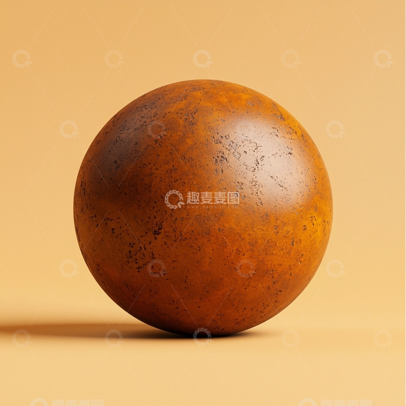 高清大图下载【趣麦麦图】棕色纹理球体