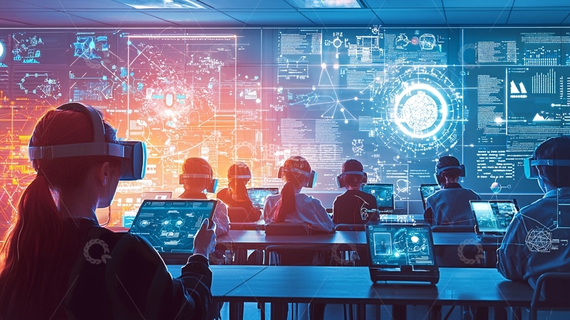 高清大图下载【趣麦麦图】虚拟现实课堂