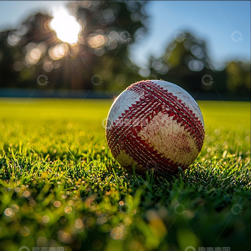 高清大图下载【趣麦麦图】草地上的棒球