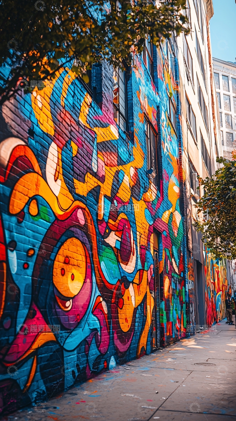 高清大图下载【趣麦麦图】城市墙面涂鸦艺术