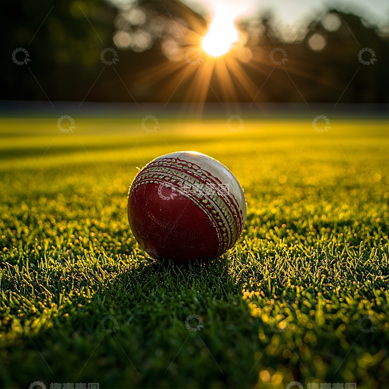 高清大图下载【趣麦麦图】板球在草地上