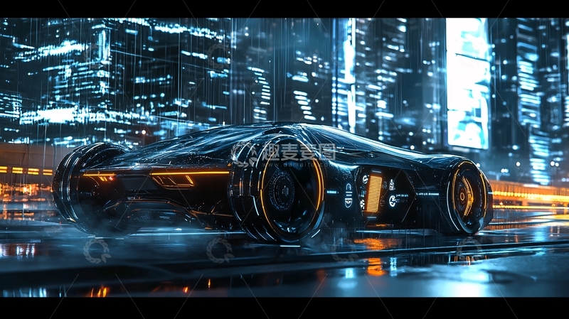 高清大图下载【趣麦麦图】未来都市赛车