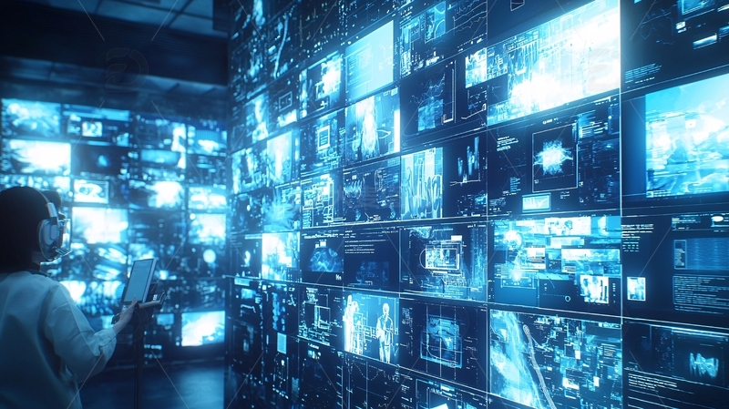 高清大图下载【趣麦麦图】科技感数据墙