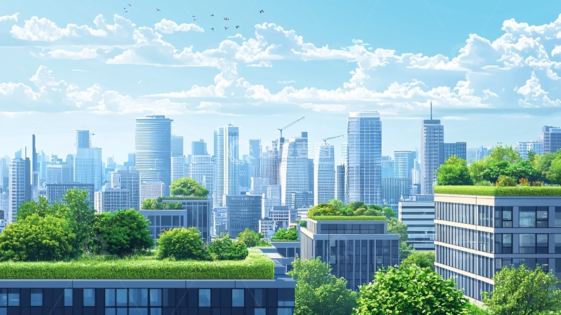 高清大图下载【趣麦麦图】绿色环保城市