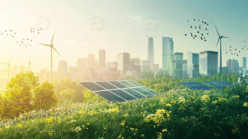 高清大图下载【趣麦麦图】绿色环保城市