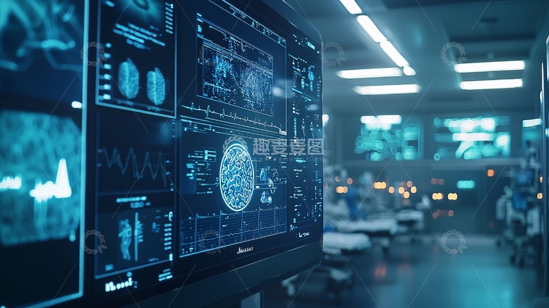 高清大图下载【趣麦麦图】科技医疗监控屏幕