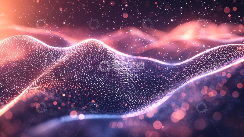 高清大图下载【趣麦麦图】抽象粒子波浪