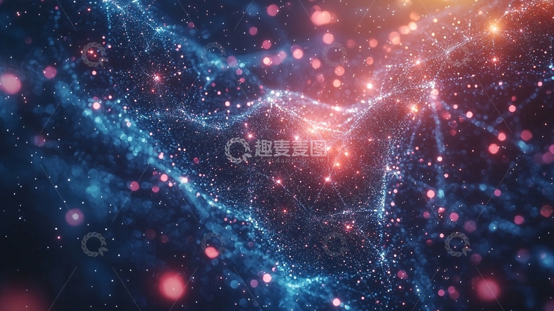 高清大图下载【趣麦麦图】蓝色和橙色星云