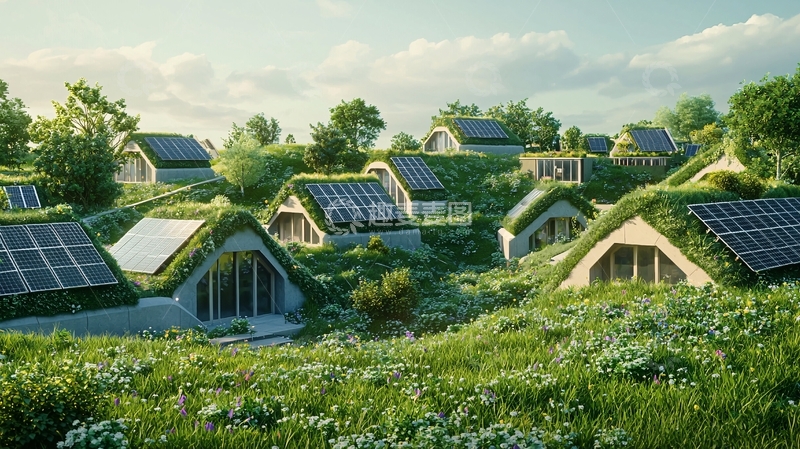 高清大图下载【趣麦麦图】绿色环保生态村庄