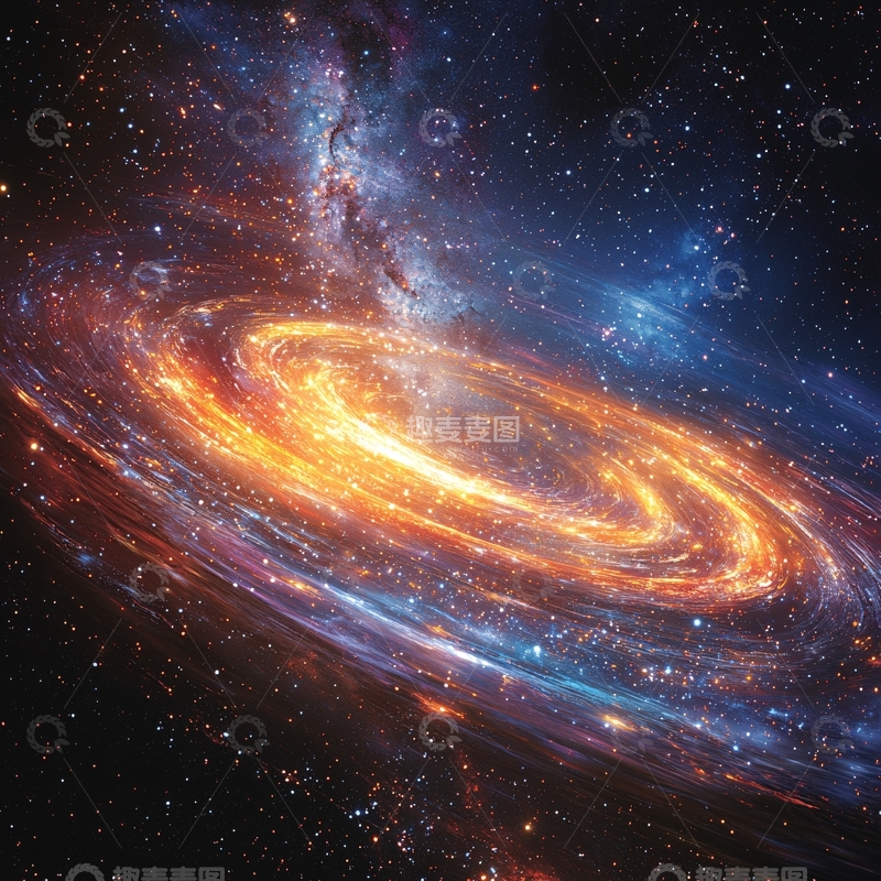 高清大图下载【趣麦麦图】绚丽星云漩涡宇宙景象