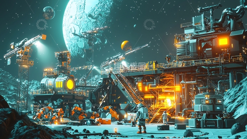 高清大图下载【趣麦麦图】太空基地