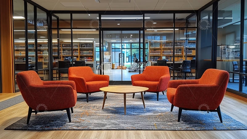 高清大图下载【趣麦麦图】图书馆休息区