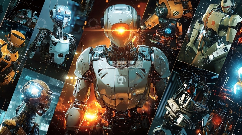 高清大图下载【趣麦麦图】科幻机器人海报