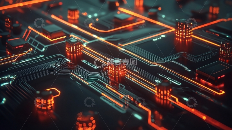 高清大图下载【趣麦麦图】未来科技感电路板