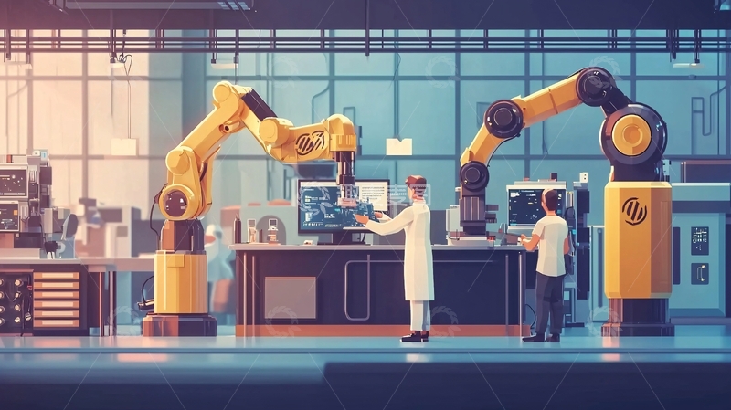 高清大图下载【趣麦麦图】工业机器人