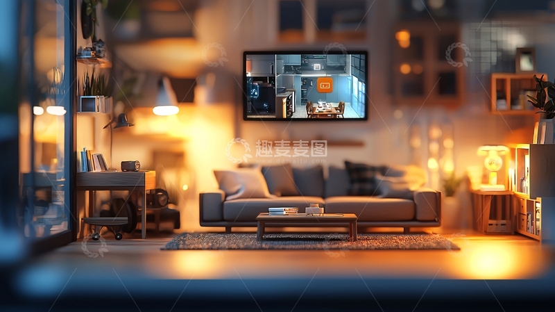 高清大图下载【趣麦麦图】温馨舒适的智能家居客厅