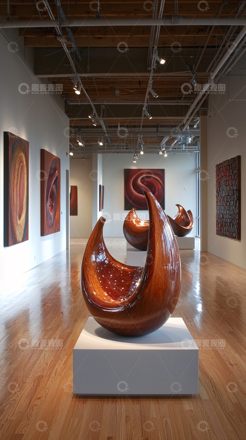 高清大图下载【趣麦麦图】室内艺术馆展览走廊
