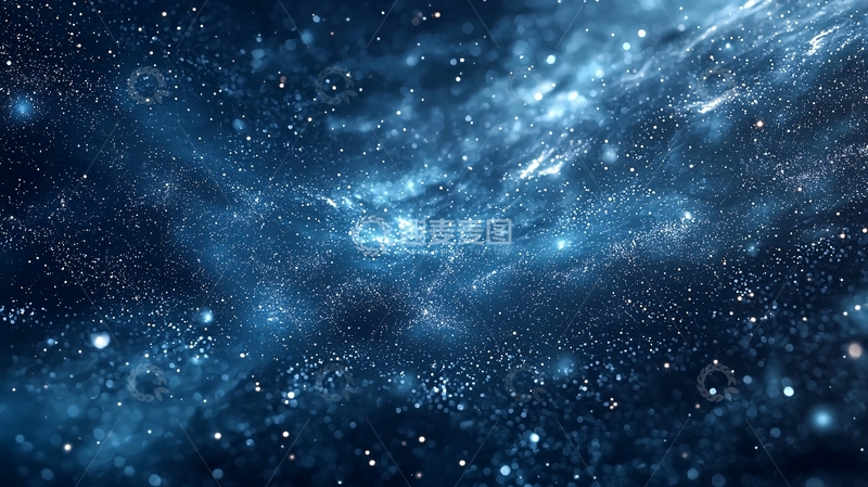 高清大图下载【趣麦麦图】深蓝色宇宙星云背景图