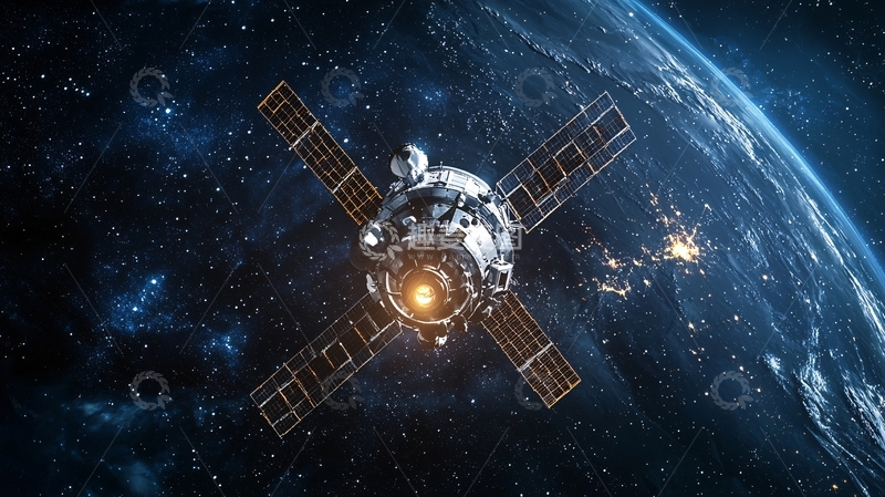 高清大图下载【趣麦麦图】太空卫星地球