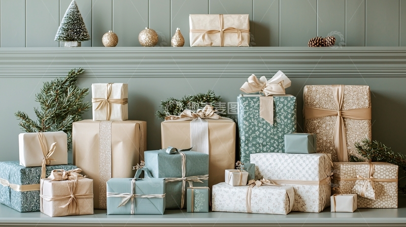 高清大图下载【趣麦麦图】礼品盒堆叠