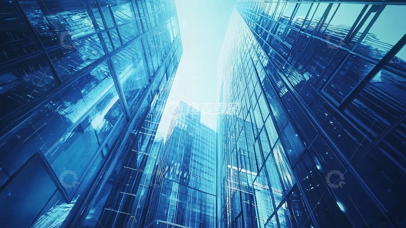 高清大图下载【趣麦麦图】仰望都市摩天大楼