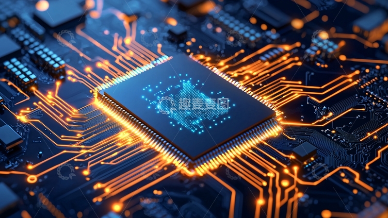 高清大图下载【趣麦麦图】高清芯片电路板特写