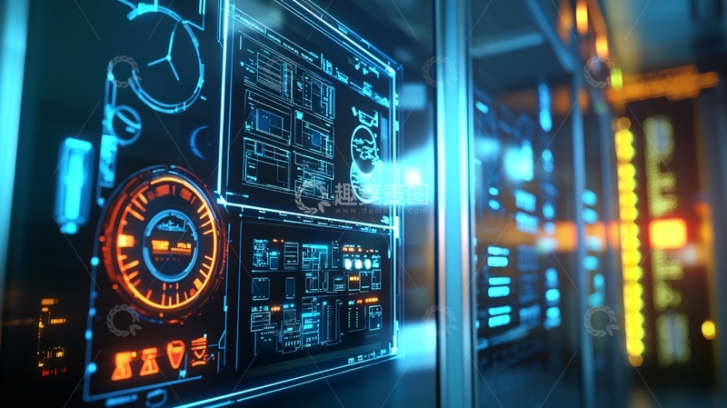 高清大图下载【趣麦麦图】科技感数据中心