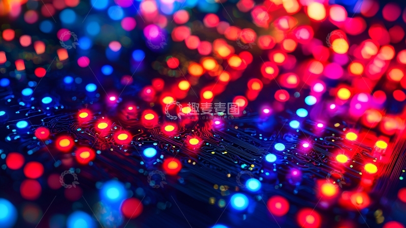 高清大图下载【趣麦麦图】多彩LED灯珠特写