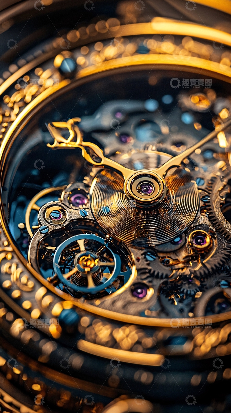 高清大图下载【趣麦麦图】精美机械表内部构造