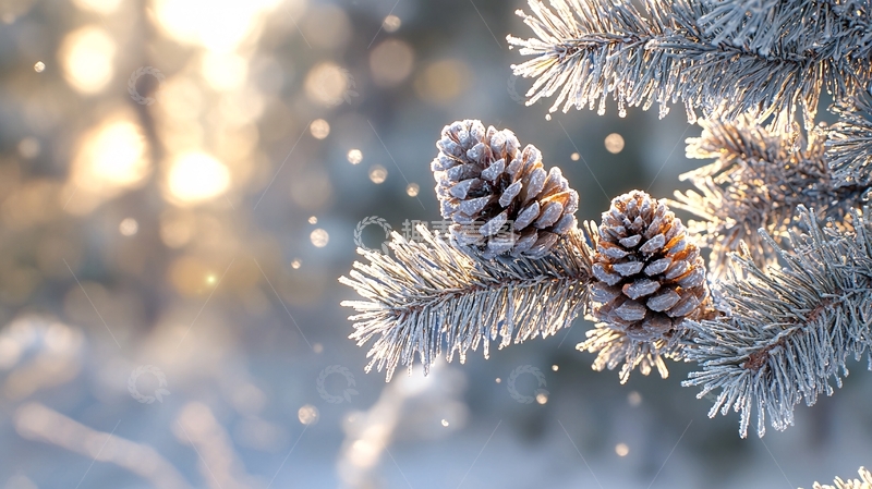 高清大图下载【趣麦麦图】雪松果