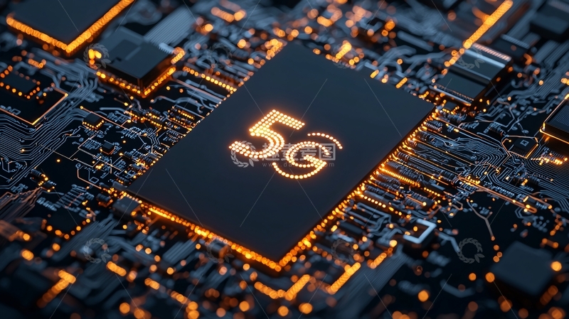 高清大图下载【趣麦麦图】5G芯片电路板特写