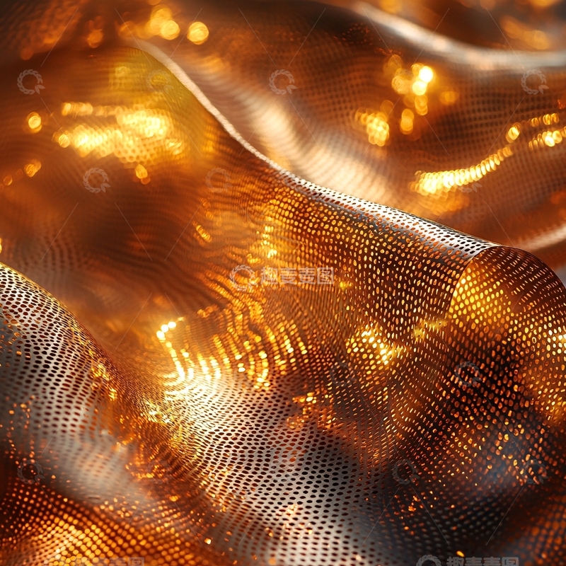 高清大图下载【趣麦麦图】金色波纹