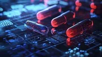 科技感胶囊药品