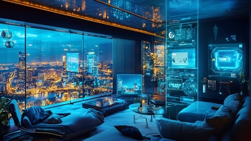 未来科技感客厅