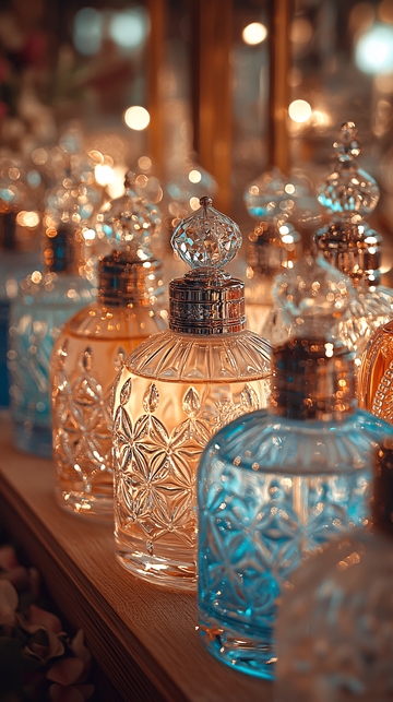 精美香水瓶陈列