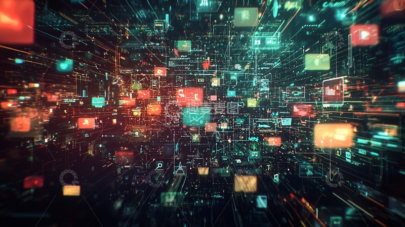 高清大图下载【趣麦麦图】数字信息流