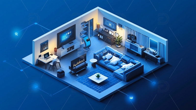 高清大图下载【趣麦麦图】智能家居客厅