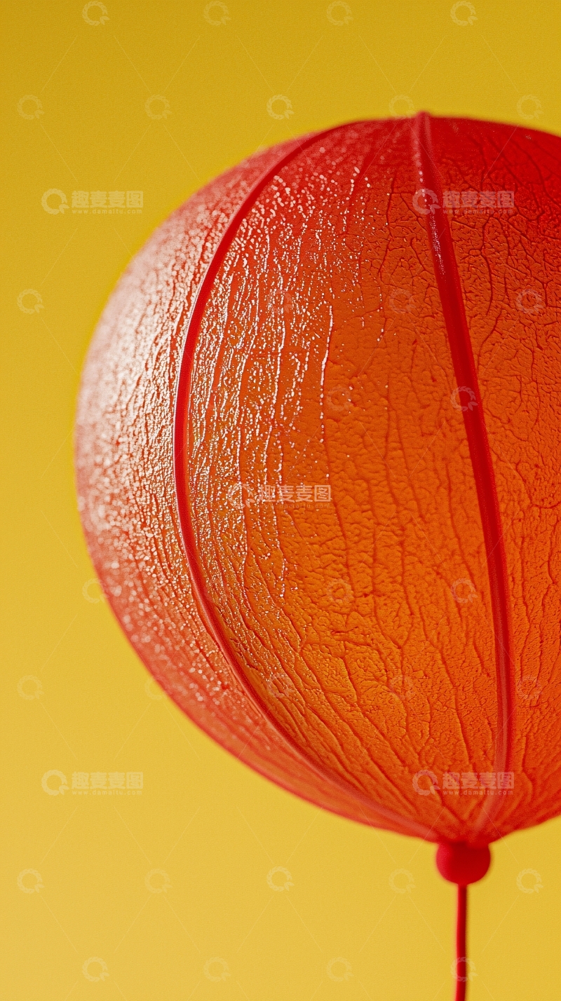 高清大图下载【趣麦麦图】红色球形灯笼特写