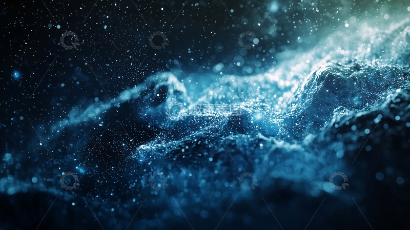 高清大图下载【趣麦麦图】深蓝色水流纹理