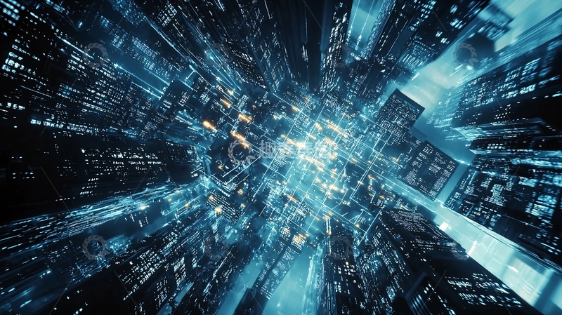 高清大图下载【趣麦麦图】俯瞰夜景城市