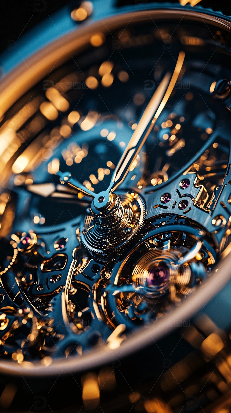 高清大图下载【趣麦麦图】精美机械表内部构造