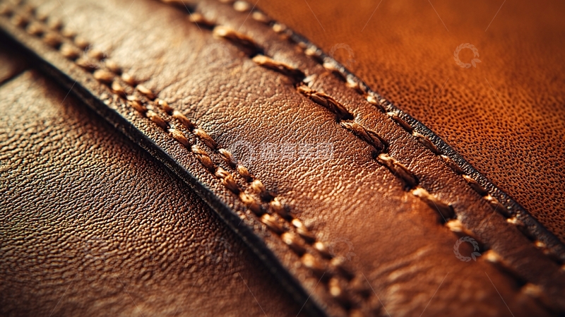 高清大图下载【趣麦麦图】皮革缝线细节特写