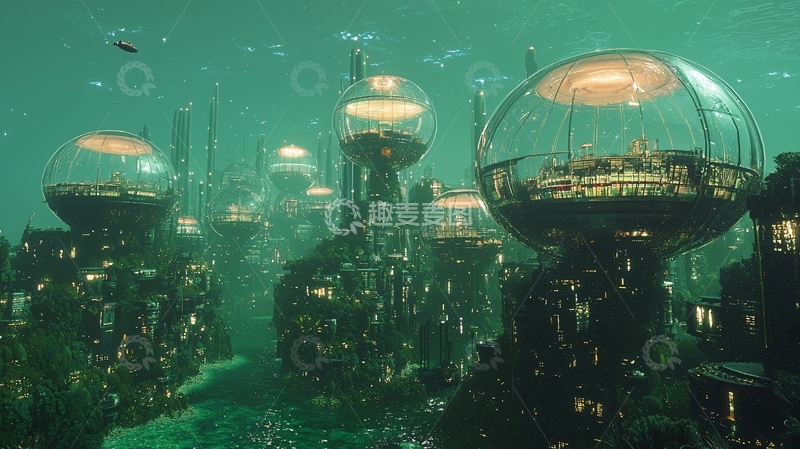 高清大图下载【趣麦麦图】海底城市