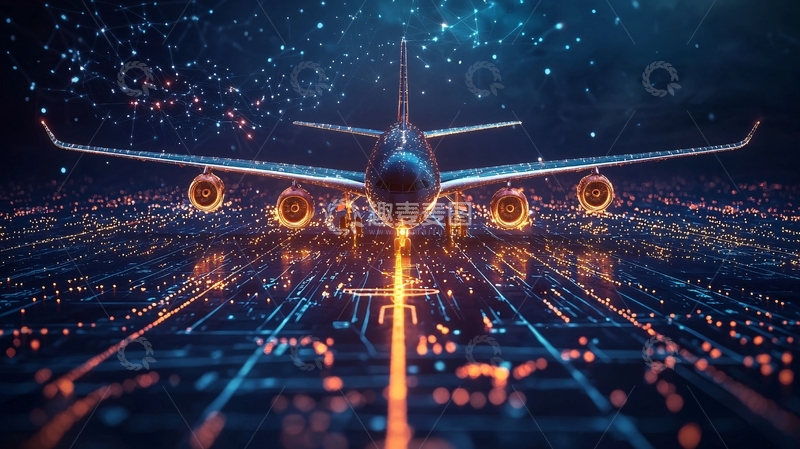 高清大图下载【趣麦麦图】未来科技飞机