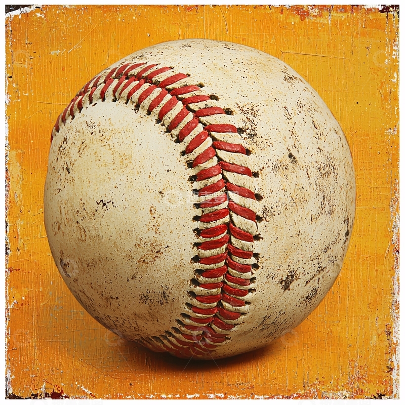 高清大图下载【趣麦麦图】脏旧的棒球特写