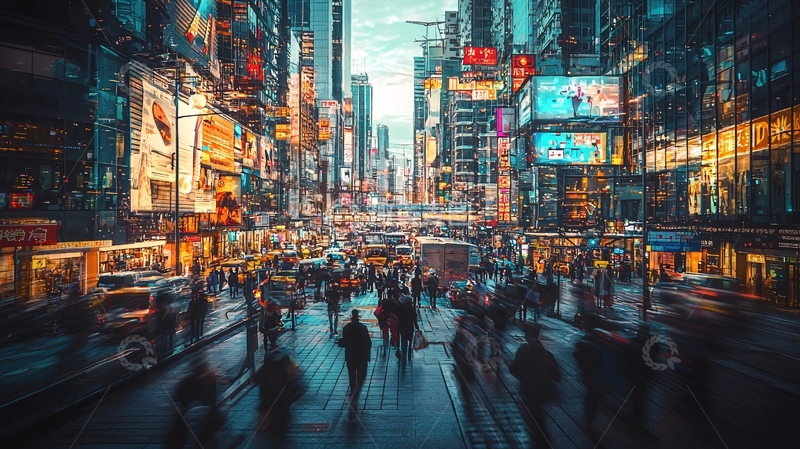 高清大图下载【趣麦麦图】夜晚都市街景