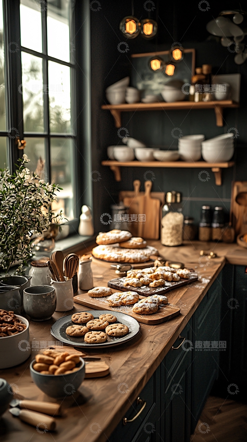 高清大图下载【趣麦麦图】室内厨房美食场景