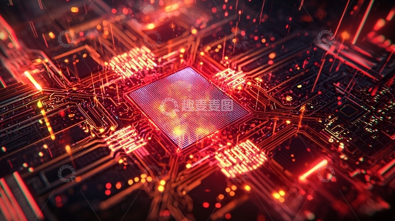 高清大图下载【趣麦麦图】红色电路板